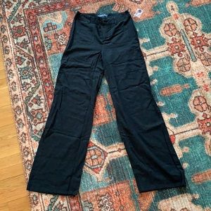 Black linen wide leg pants | ModCloth NWT | Size 2